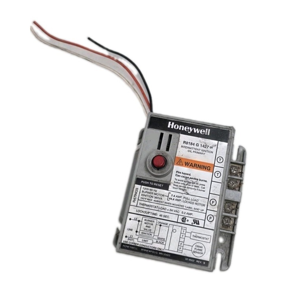 R8184 G 1427 Honeywell Oil Burner Control 120V  R8184G1427